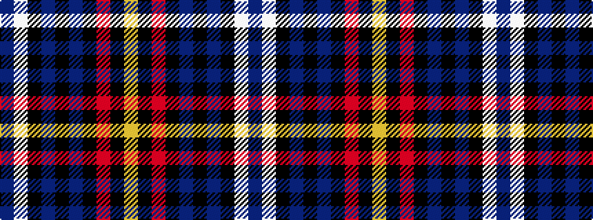 idealised woven sample of pattern BWKBKBKRKY