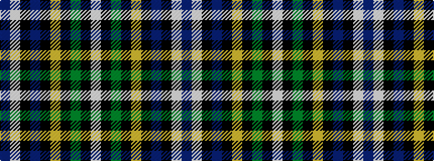 idealised woven sample of pattern BWKBKYKGKW