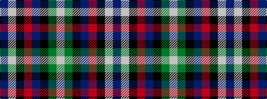 idealised woven sample of pattern BWKRBKGW