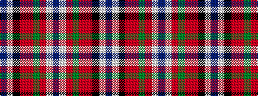 idealised woven sample of pattern BWKRRGRWB