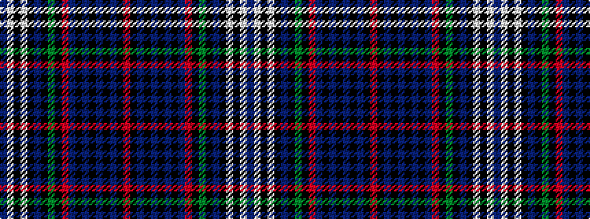idealised woven sample of pattern BWKWKBKGKRBKBKBKBKR