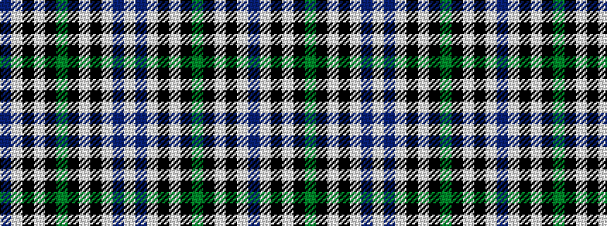 idealised woven sample of pattern BWKWKGKWKWBW
