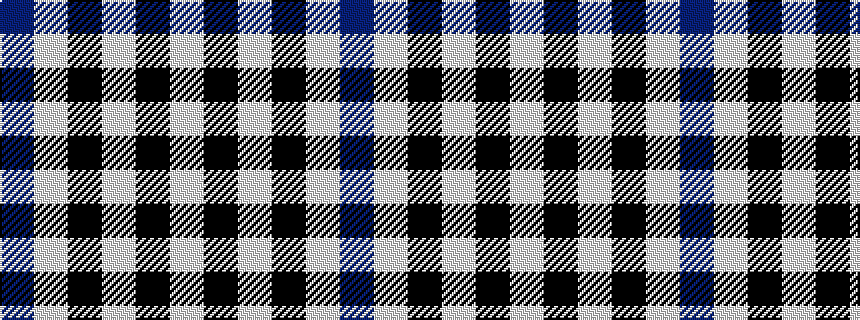 idealised woven sample of pattern BWKWKW