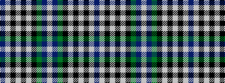 idealised woven sample of pattern BWKWKWKGBW