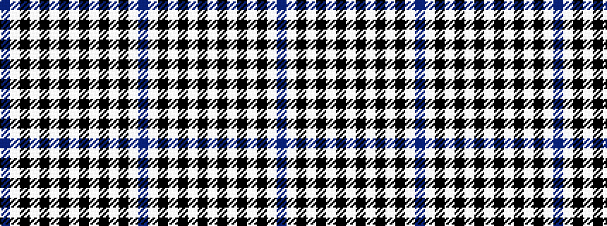 idealised woven sample of pattern BWKWKWKWKWKWKWB