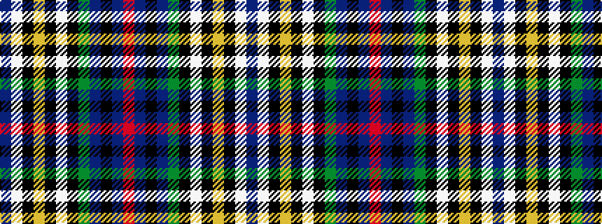 idealised woven sample of pattern BWKYKWKGBKBR