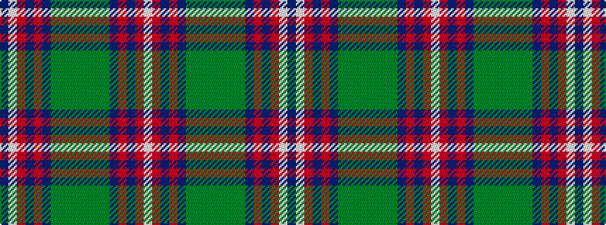 idealised woven sample of pattern BWRBRBGGGGGGGBRBRW