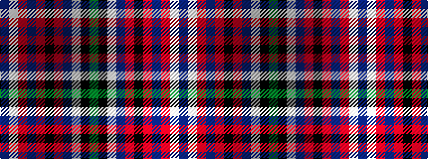 idealised woven sample of pattern BWRBRKRBWKG
