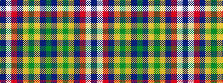 idealised woven sample of pattern BWRBYGYBG