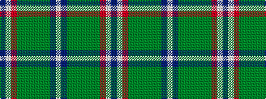 idealised woven sample of pattern BWRGGGGGGBW