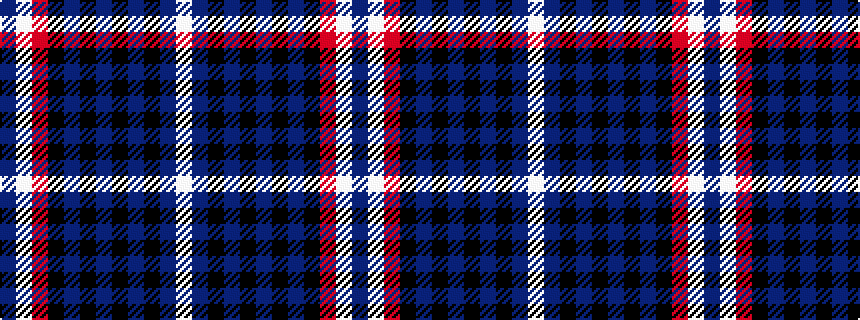 idealised woven sample of pattern BWRKBKBKBKBW
