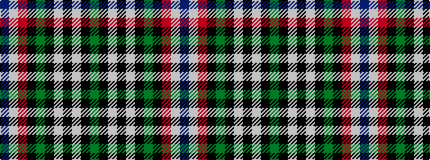 idealised woven sample of pattern BWRKGKWKWKG