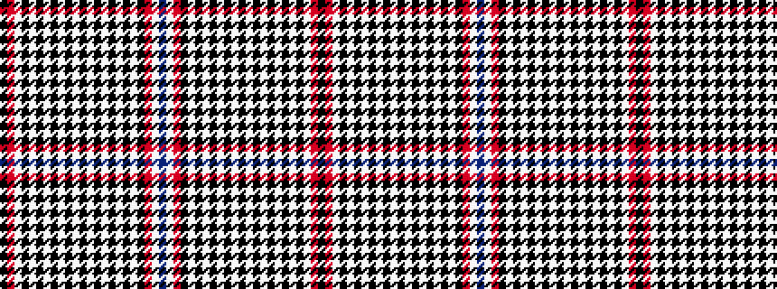 idealised woven sample of pattern BWRKWKWKWKWKWKWKWKWKWRK