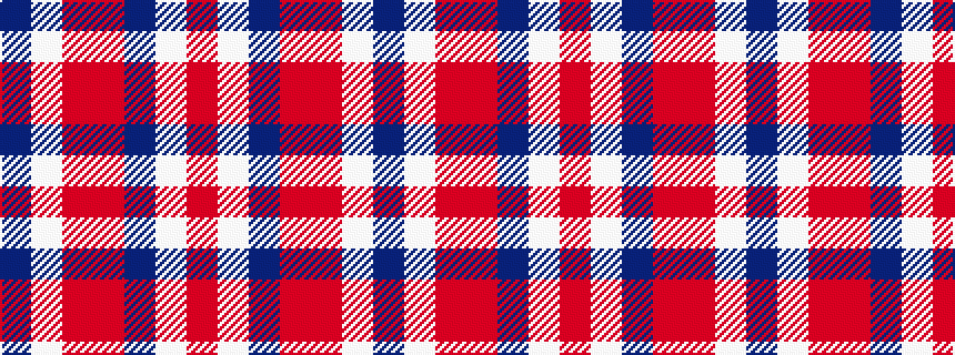 idealised woven sample of pattern BWRRBWR
