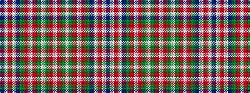 idealised woven sample of pattern BWRWBGRWRGWGRW