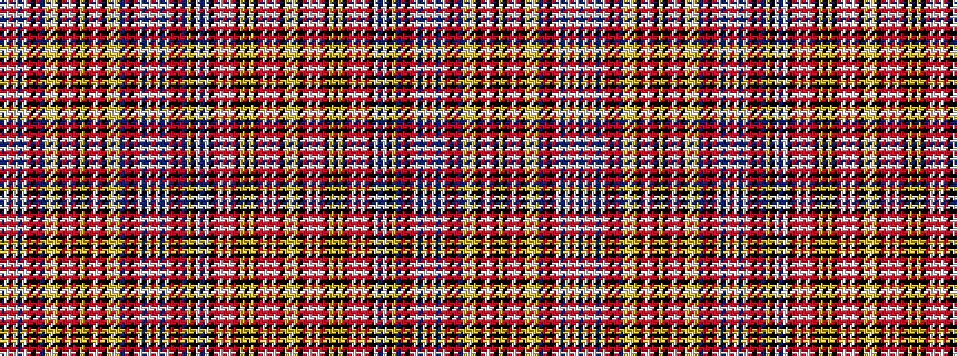 idealised woven sample of pattern BWRWBWRKRBYWYKRWRKYKRWRKYWYBRKRWBWRWBWRKRBYKWBWKRWRWRKYKYKRWRWRKYW