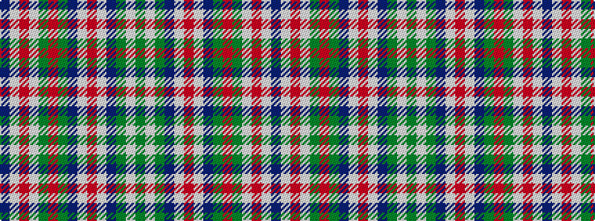 idealised woven sample of pattern BWRWGRGBWRWBGWG