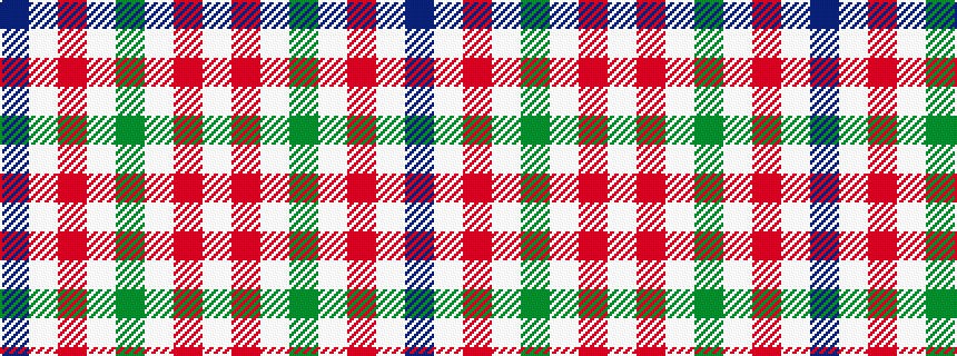 idealised woven sample of pattern BWRWGWRW