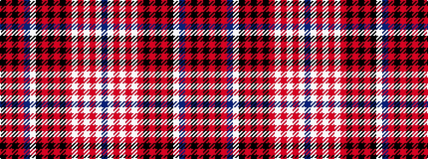 idealised woven sample of pattern BWRWRWRKRKRKWBRKRK