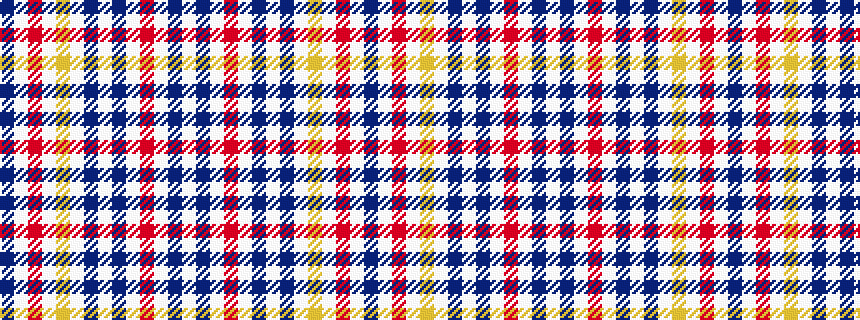 idealised woven sample of pattern BWRWYWBWBWRWBW
