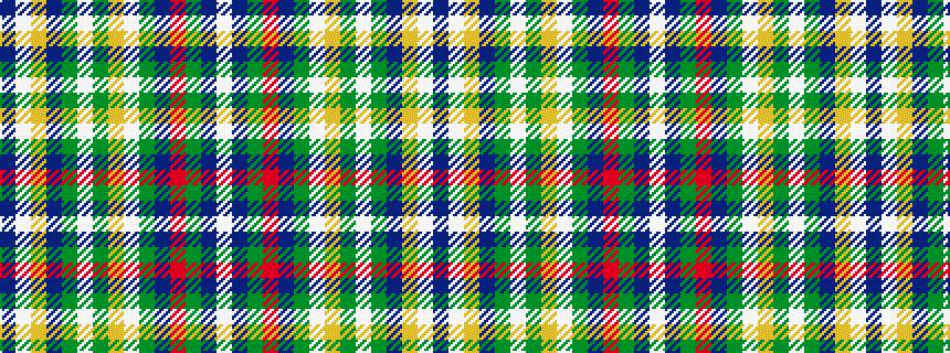 idealised woven sample of pattern BWYBGWGYWGBRGBW