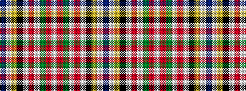 idealised woven sample of pattern BWYKWRWGRW
