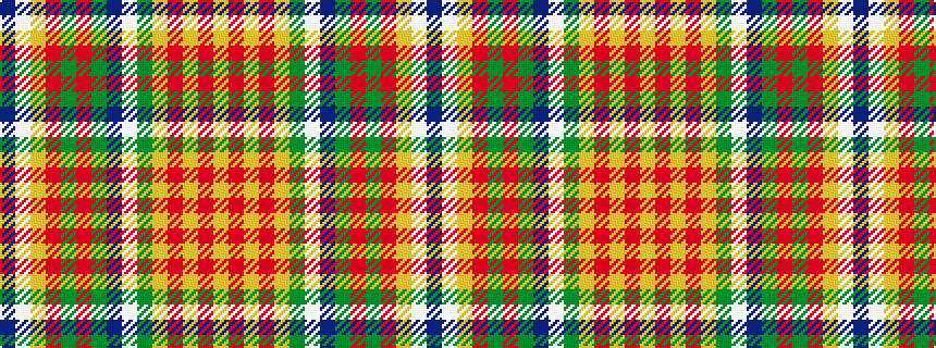 idealised woven sample of pattern BWYRGRGBWGYRYRY