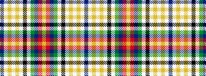 idealised woven sample of pattern BWYWYWKWGBRY