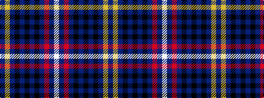 idealised woven sample of pattern BYBKBKBKBRBW