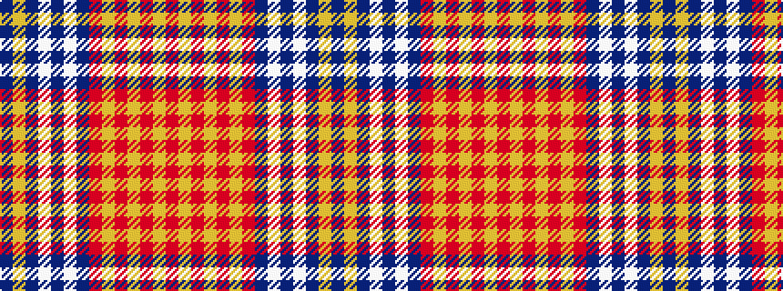 idealised woven sample of pattern BYBWBWBRYRYRYR