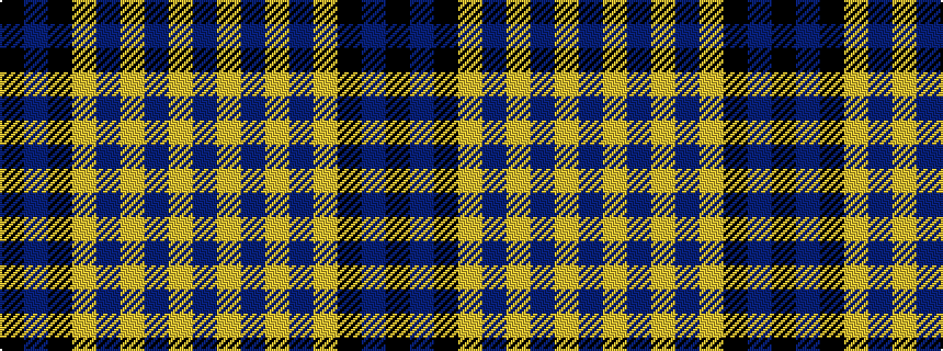 idealised woven sample of pattern BYBYBYKBK