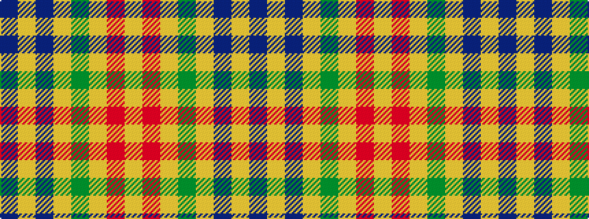 idealised woven sample of pattern BYBYGYRY