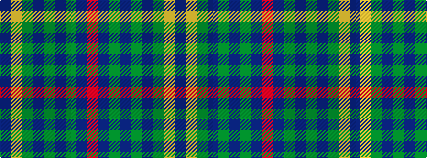 idealised woven sample of pattern BYGBGBGBR