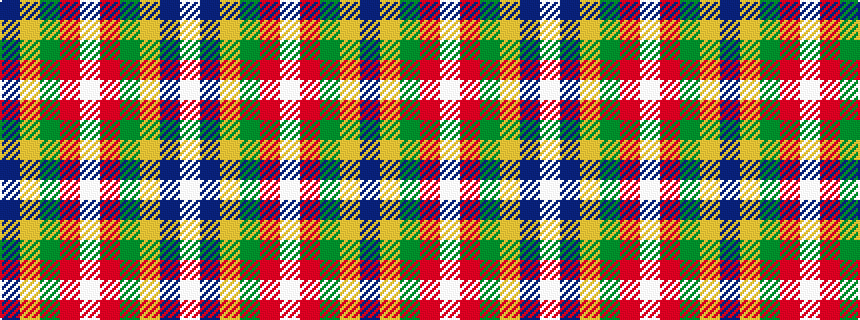 idealised woven sample of pattern BYGRWRGYBW