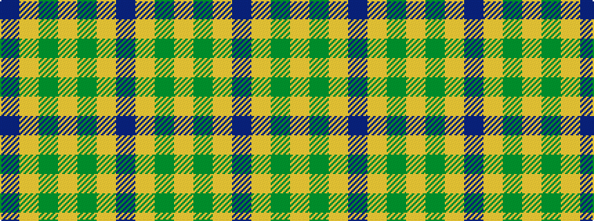 idealised woven sample of pattern BYGYGYB