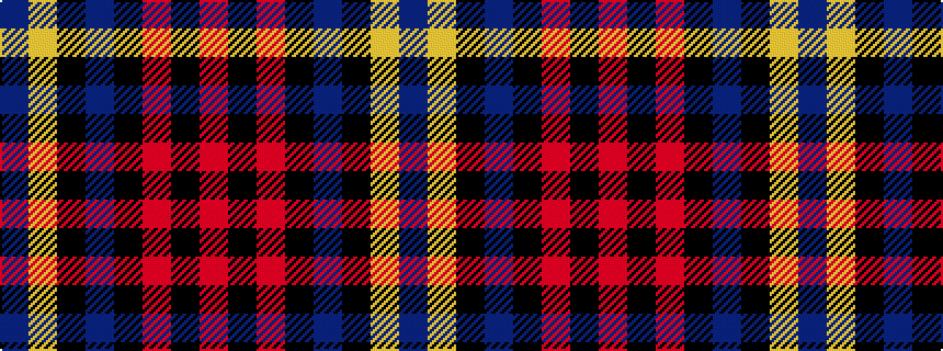 idealised woven sample of pattern BYKBKRKR