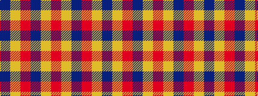 idealised woven sample of pattern BYRBYR