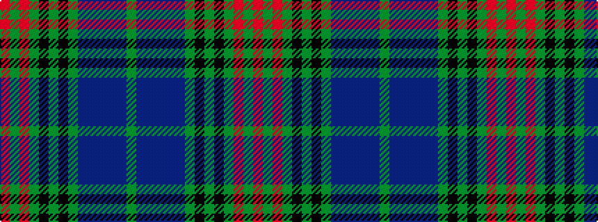 idealised woven sample of pattern GBBBBBGKGKGRGR