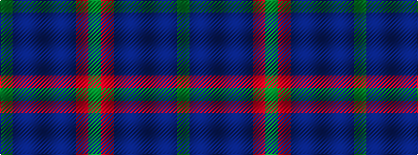 idealised woven sample of pattern GBBBBBRG