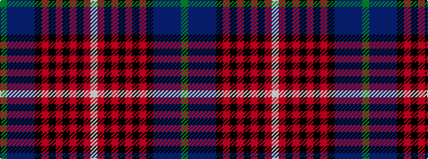 idealised woven sample of pattern GBBBBKRKRKRKRW