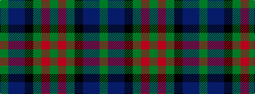 idealised woven sample of pattern GBBKGRG