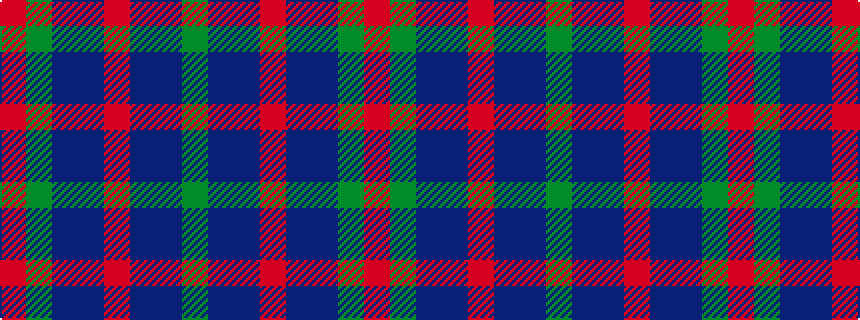 idealised woven sample of pattern GBBRBBGR
