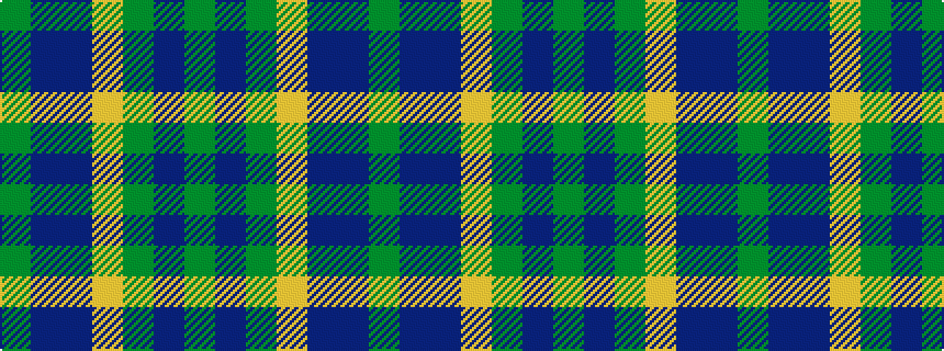 idealised woven sample of pattern GBBYGBG