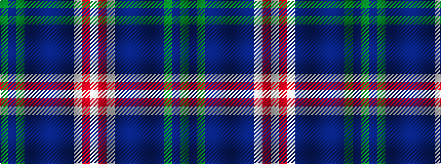 idealised woven sample of pattern GBGBBBBBBWRW