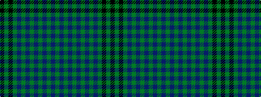 idealised woven sample of pattern GBGBGBGBGBGKGK