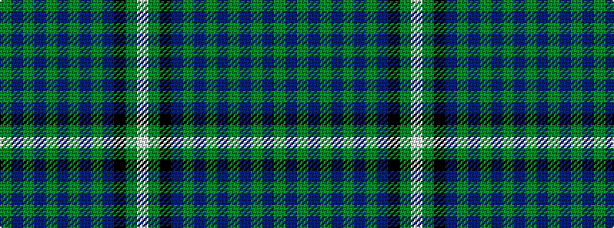 idealised woven sample of pattern GBGBGBGBGBKGW