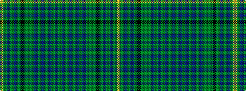 idealised woven sample of pattern GBGBGBGBGGGKGBGBGY