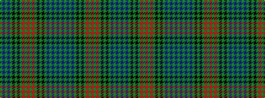 idealised woven sample of pattern GBGBGBGKGKGRGRGRGKGKGBGBG