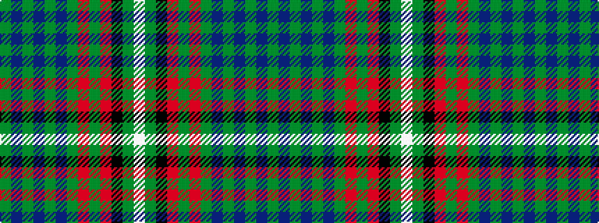 idealised woven sample of pattern GBGBGBGRGRKGW