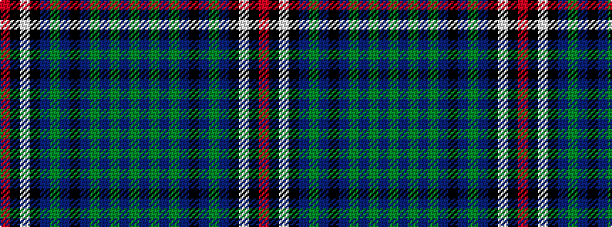 idealised woven sample of pattern GBGBGBKBGBKWKR
